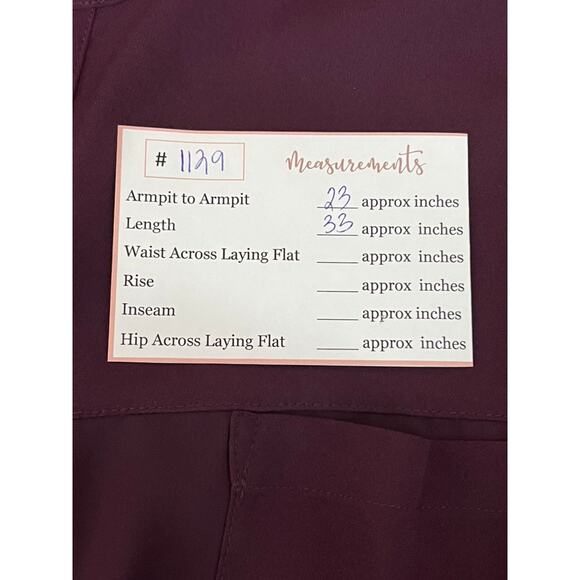 Mossimo Merlot Purple Long Sleeve Sheer Button Up 2 Pockets Blouse Top Size XXL - Picture 7 of 7